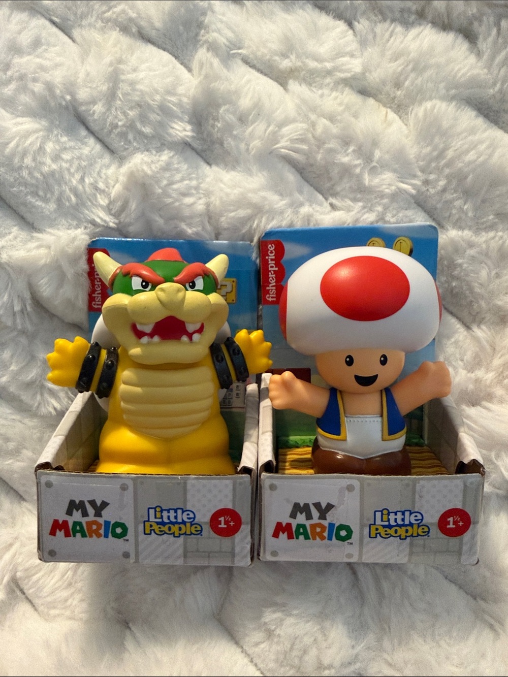 Fisher-Price My Mario Toad & Bowser Figure Set - Yellow, Red, White
